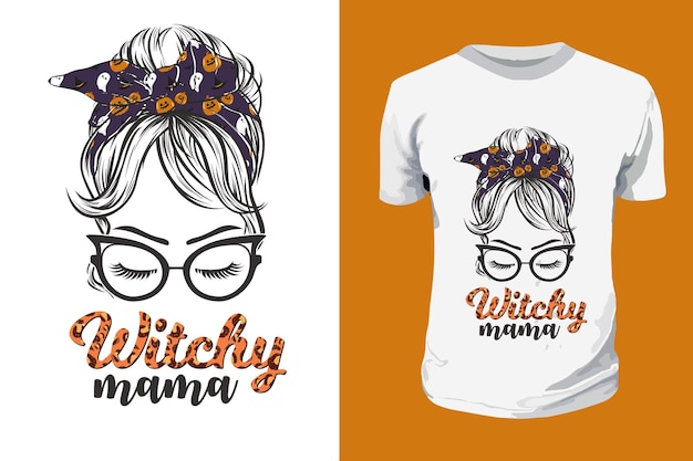 Plik wektorowy witchy mama halloween sublimacja