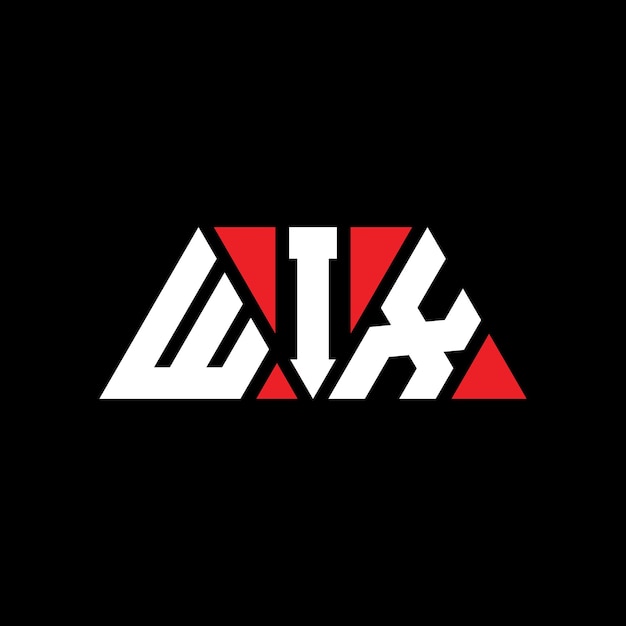 Plik wektorowy wix trójkąt logoszczyk z kształtem trójkąta wix trójkąt logo projekt monogram wix trójnóg wektorowy szablon logo z czerwonym kolorem wix logo trójkątne proste elegantne i luksusowe logo wix