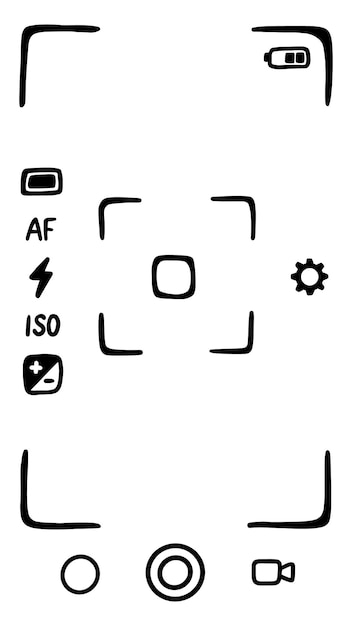 Wizjer aparatu w smartfonie.