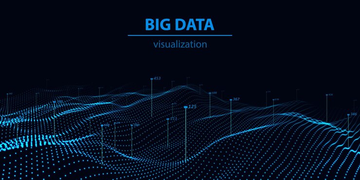 Wektor wizualizacja big data technologia 3d fala reprezentacja analityczna tło cyfrowe