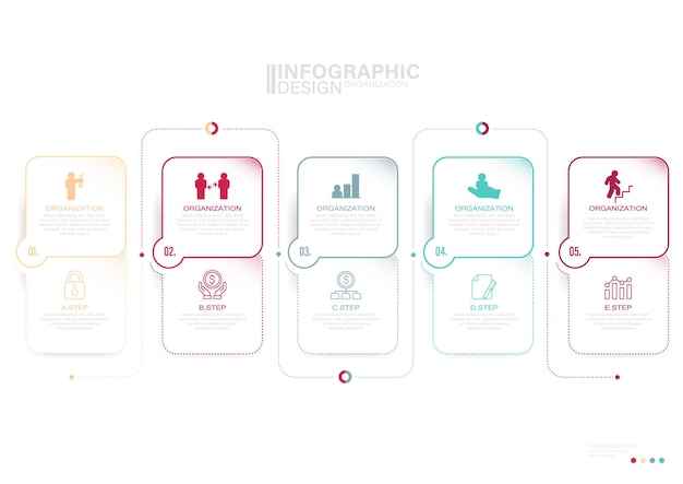 Wizualizacja Danych Biznesowych Infografika Elementy Stockowa Ilustracja Infografika Część Kroków