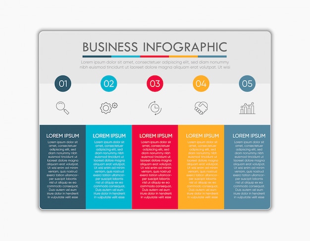 Wizualizacja Danych Biznesowych. Oś Czasu Infografikę Ikony Zaprojektowane Dla Szablonu Streszczenie