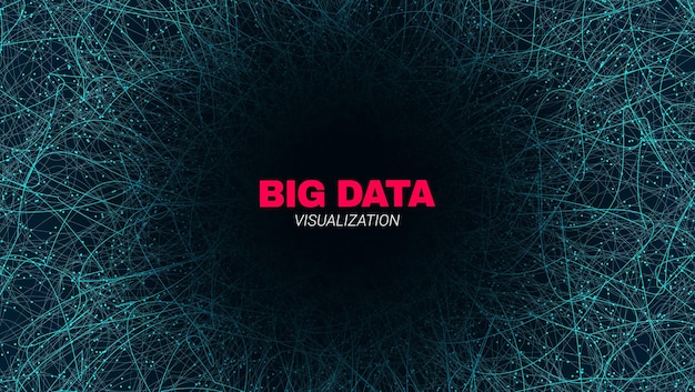 Plik wektorowy wizualizacja fraktalna big data