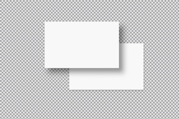 Wizytówka karta podarunkowa lub karta kredytowa na przezroczystym Mockup dla prezentacji dokument papierniczy