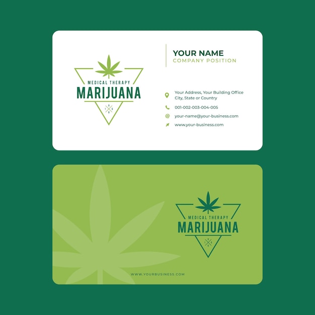 Plik wektorowy wizytówka marihuany
