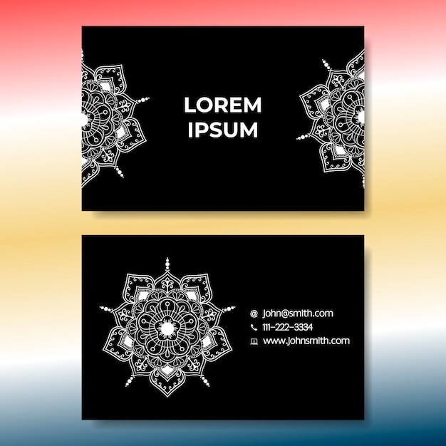 Plik wektorowy wizytówka z czarno-białych elementów ozdobnych