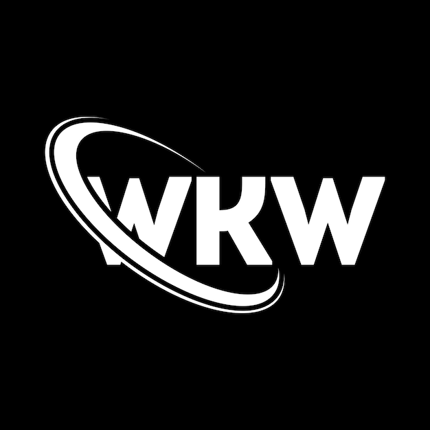 WKW logo WKW litery WKW litera logo projekt inicjały WKW logotyp powiązany z okręgiem i dużymi literami monogram logo wKW typografia dla biznesu technologicznego i marki nieruchomości