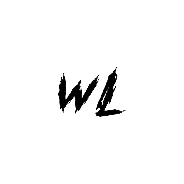 Wl Monogram Logo Projekt Litery Tekst Nazwa Symbol Monochromatyczny Logotyp Alfabet Znak Prosty Logo