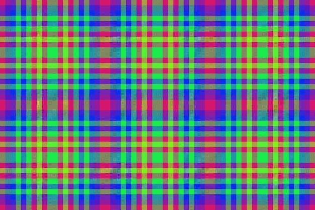 Włókienniczy czek tartan Wzór tekstury bez szwu Plaid tło tkaniny wektor