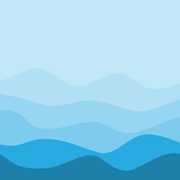 Woda Fala Tło Projekt abstrakcyjny Wektor Niebieski Ocean Wallpaper szablon