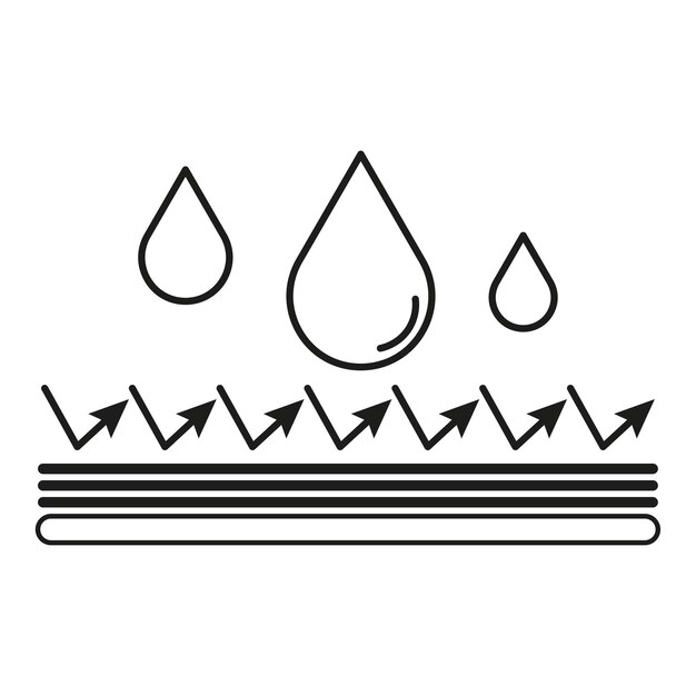 Wodoodporna ikona ilustracji wektorowych