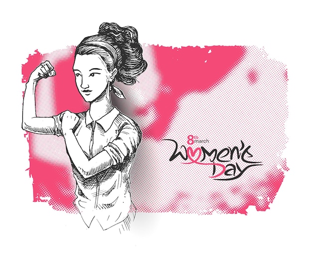 Womens Day Fitness Kobiety pokazują swoją moc Design