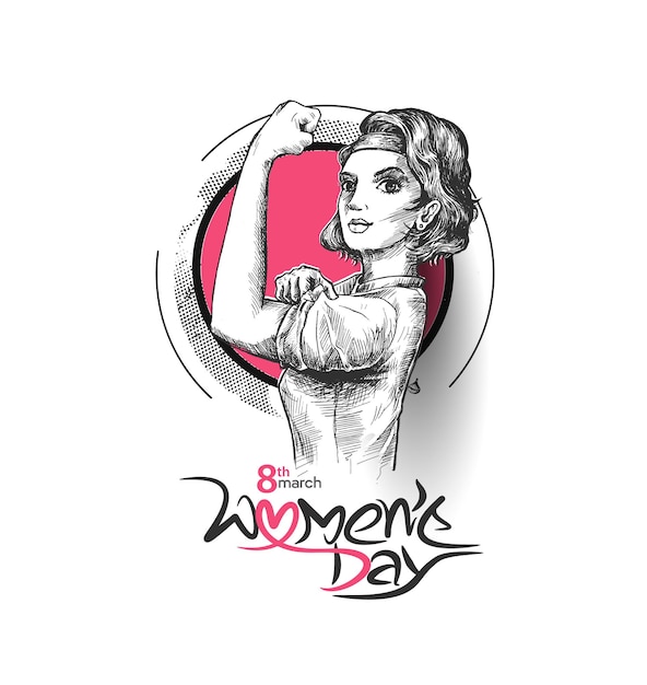 Womens Day Fitness Women pokazują swój projekt mocy.