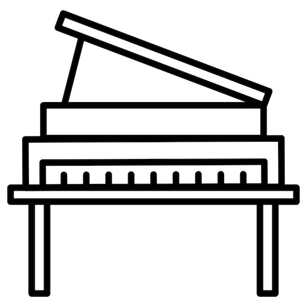 Plik wektorowy wooden piano vector illustration