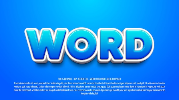 Word 3d Edytowalny Efekt Tekstowy