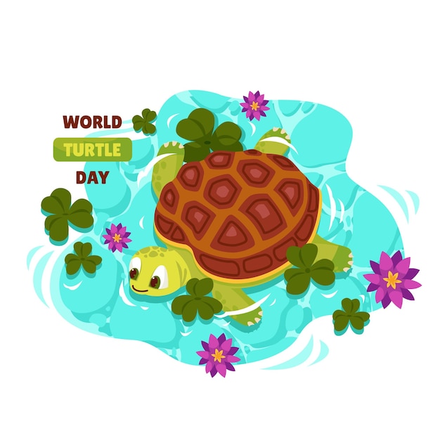 World_turtle_day_free_vector