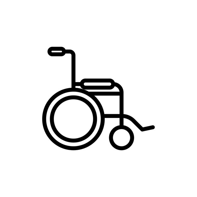 Wózek inwalidzki znak symbol wektor