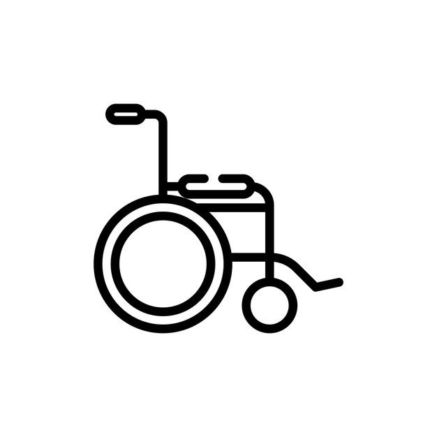 Wózek inwalidzki znak symbol wektor