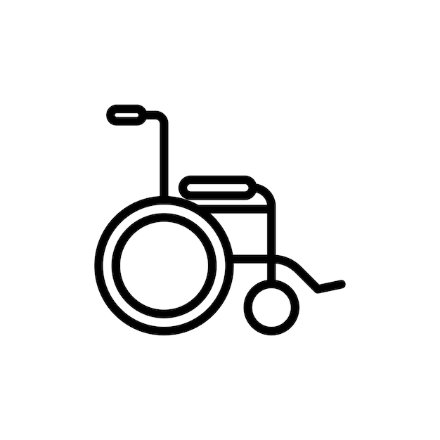 Wózek inwalidzki znak symbol wektor