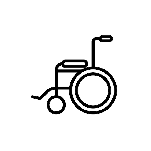 Wózek inwalidzki znak symbol wektor