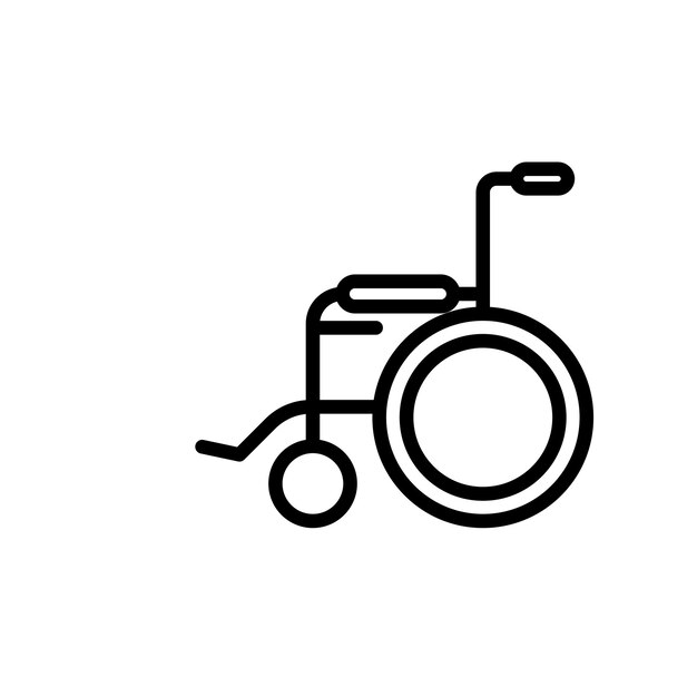 Wózek inwalidzki znak symbol wektor