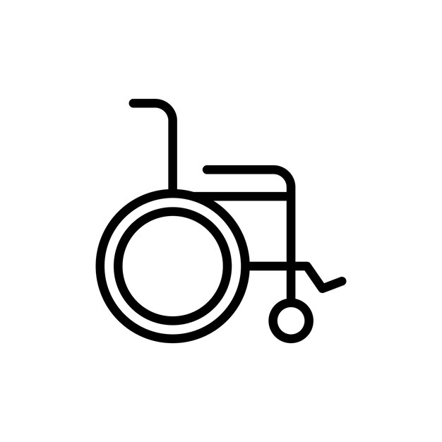Wózek inwalidzki znak symbol wektor