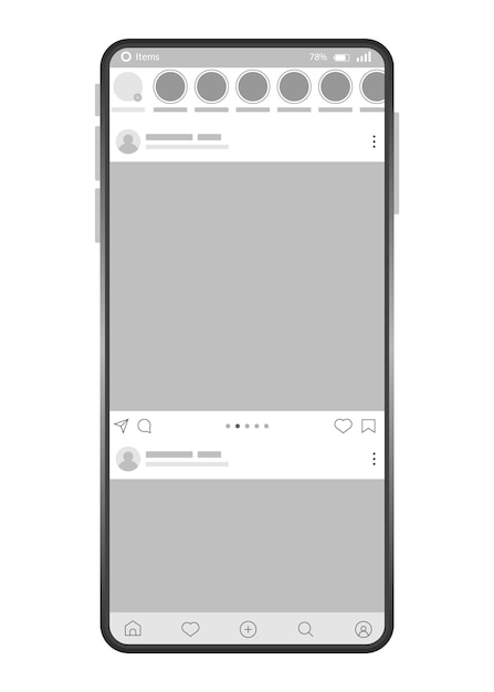 Wpis Interfejsu Smartfona Makieta Z Postem Interfejsu Karuzeli W Sieci Społecznościowej Szablon Strony Aplikacji Mobilnej W Mediach Społecznościowych Projekt Profilu Taśmy