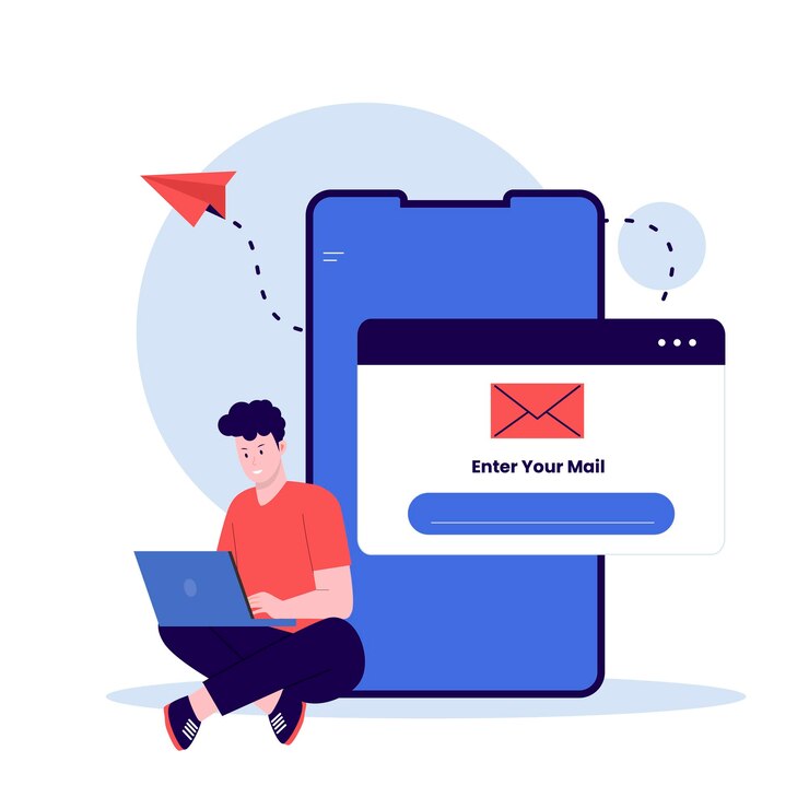 Wprowadź swój adres e-mail w celu uzyskania koncepcji ilustracji weryfikacji dwuetapowej