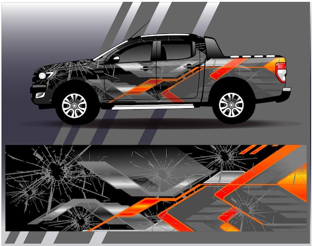 Wrap Car Decal Design Vector Livery Race