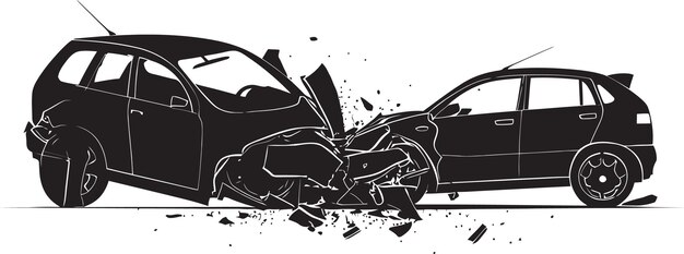 Plik wektorowy wreckage saga black car crash logo wektor onyx uderzenie w wypadek samochodowy black vector icon