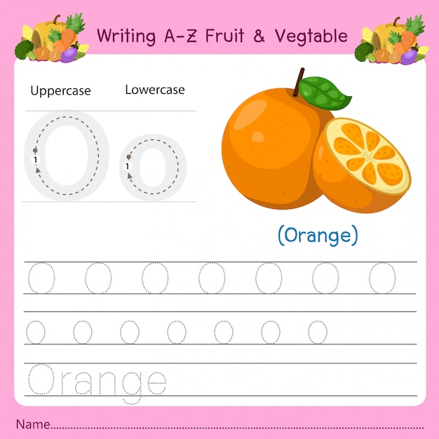 Writing Az Fruit & Vegetables O