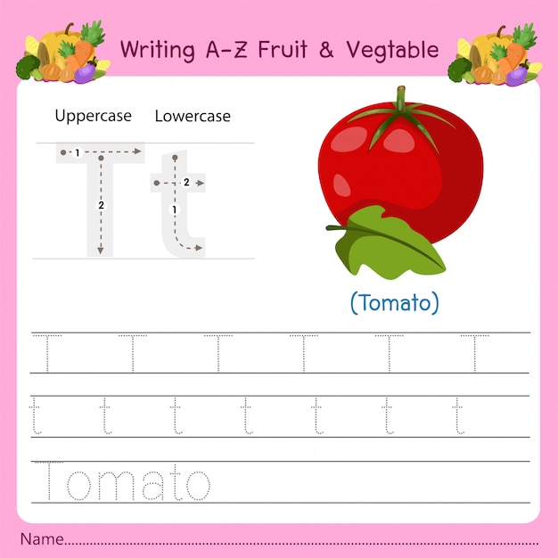 Writing Az Fruit & Vegetables T