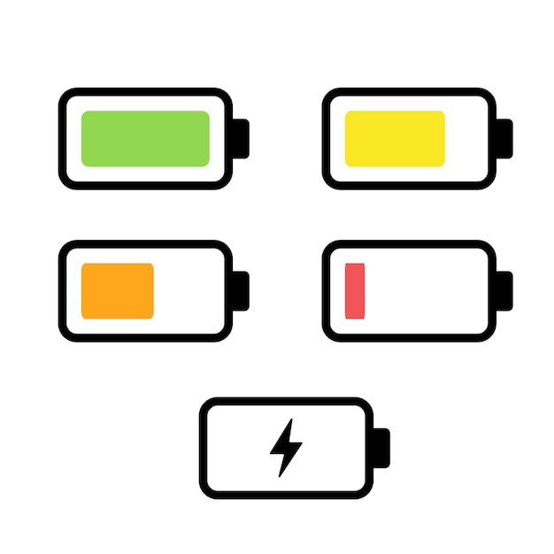 Plik wektorowy wskaźnik poziomu naładowania akumulatora w pełni naładowany