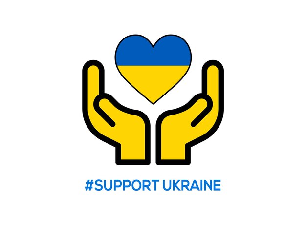 Wspieraj Ukrainę Miłość w ręku