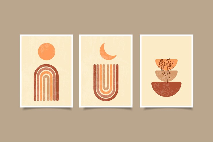 współczesna dekoracja ścienna boho