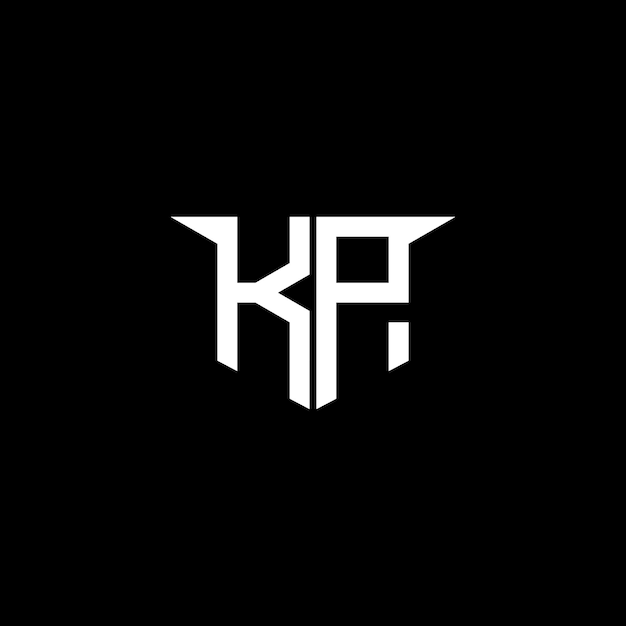 Współczesne logo KP Construction z symetrycznym projektem