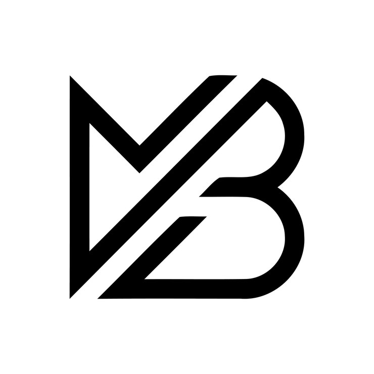 Wektor współczesne logo mb