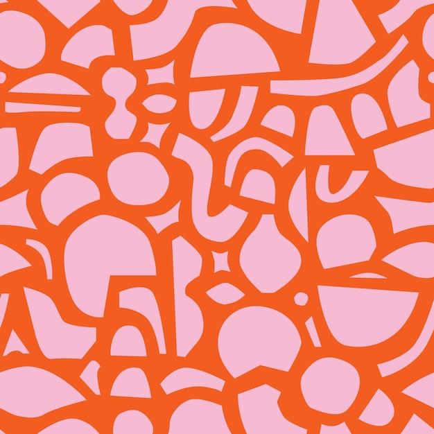 Plik wektorowy współczesny bezszwowy wzór o prostych geometrycznych kształtach w różowych i czerwonych kolorach
