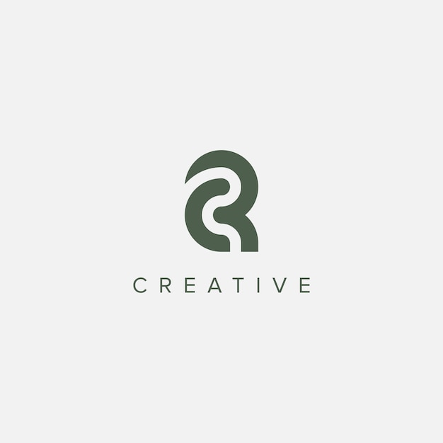Współczesny unikalny wektor szablonu projektu logo litery CR RC