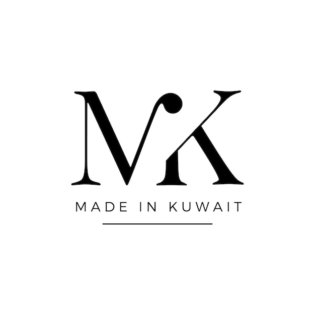 Plik wektorowy wstępny projekt eleganckiego logo mk wstępne pismo odręczne do fotografii mody i innych