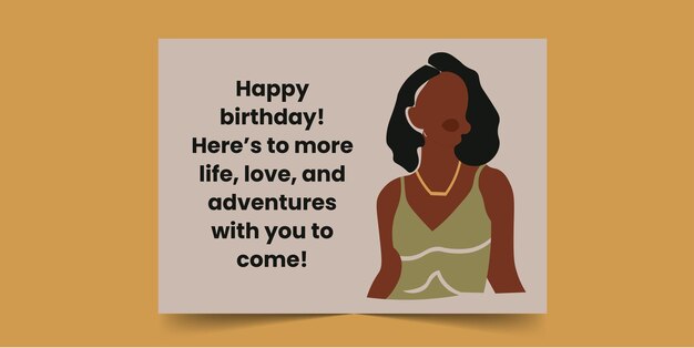 Wszystkiego Najlepszego Oto Więcej Miłości Do życia I Przygód, Kartka Z Okazji Urodzin Dla Afrykańskich Kobiet