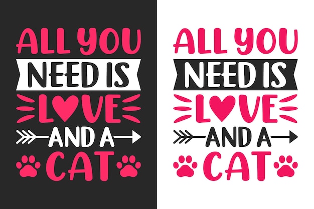 Wszystko Czego Potrzebujesz To Miłość I Projekt Koszulki Z Kotem Dla Miłośnika Kotów