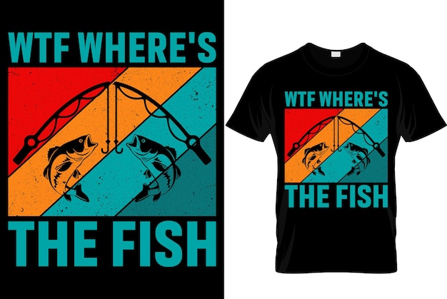Plik wektorowy wtf, gdzie jest projekt koszulki do łowienia ryb