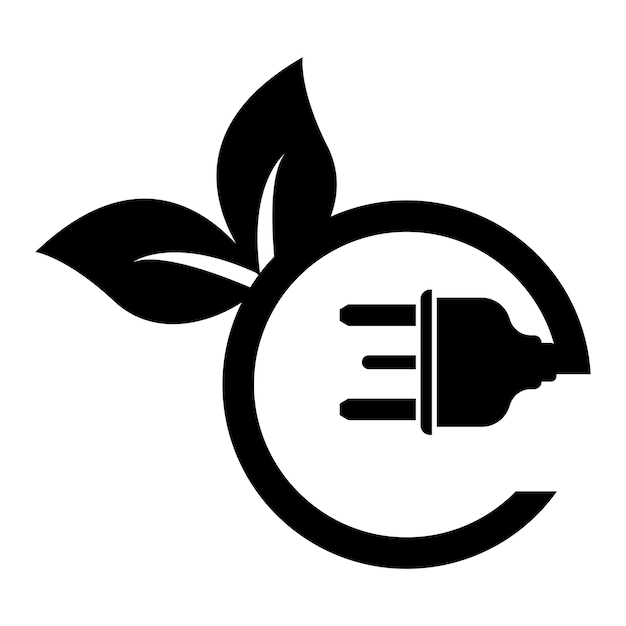 Wtyczka Elektryczna Ikona Logo Ilustracja Szablon Projektu