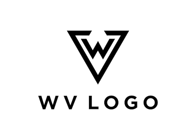 Wv Logo Projekt Wektor Ilustracja