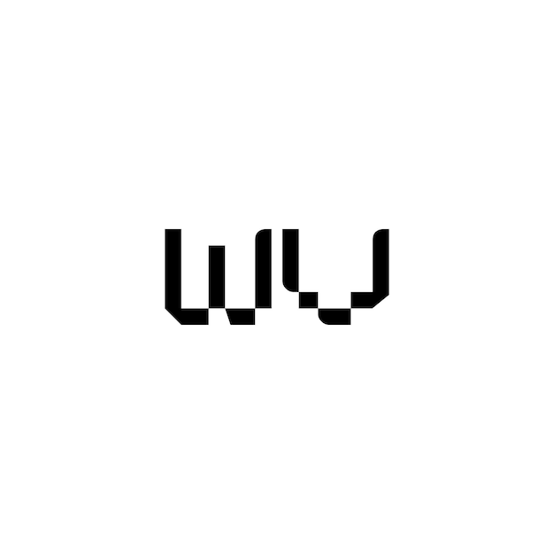 Plik wektorowy wv monogram logo projekt litery tekst nazwa symbol monochromatyczny logo alfabet znak prosty logo