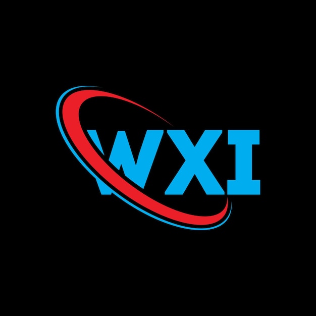 Plik wektorowy wxi logo wxi litera wxi projekt logo litery wxi inicjały wxi logotyp połączony z okręgiem i dużymi literami monogram logo w xi typografia dla biznesu technologicznego i marki nieruchomości