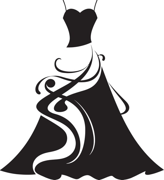 Wybór Projektantów Czarna Sukienka Z Logo Chic Couture Kobieta Sukienka Ikona