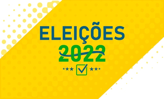 Plik wektorowy wybory w brazylii 2022. wektor w brazylijskim portugalskim. koncepcja - brazylijska polityka w 2022 r., sondaże.