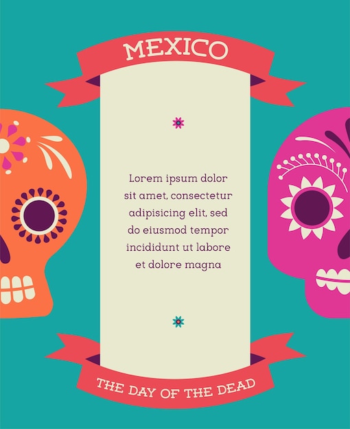 Wydrukuj Meksykańską Czaszkę Dzień Zmarłych